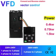 Pump VFD 0.75KW 220V Single Phase Input 3-phase Output Frequency Converter Inverter Motor Speed Cont