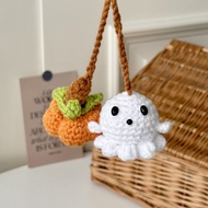 Keychain kychain Cross-Border Small Gifts Hand-Knitted Wool Crochet Halloween Pumpkin Finished Produ