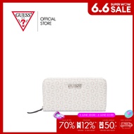 GUESS กระเป๋า รุ่น V9255599 NIKO SLG MEDIUM ZIP AROUND สีขาว