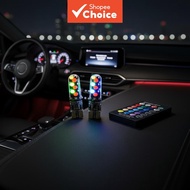 New T10 5050 SMD RGB 12 LED Remote Controller Multi Color Reading Wedge Bulb