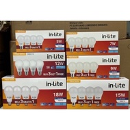 Inlite LED Bulb INB010 3W–18W E27 White Yellow Bulb - Package Packaging Sold Retail Per 1 pcs e27 le