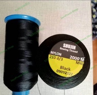 BENANG  BORDIR DAN NYLON MURAHHHH JAHIT  SUNJIN SHUJIN DAN COATS TKT40 BLACK M40 BLACK 210/3 280/3