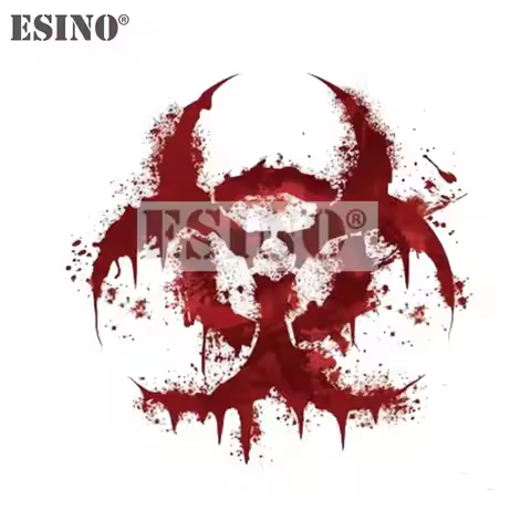 Car Styling White Bloody Biohazard V2 Decorative Car Accessory Creative PVC Waterproof Sticker Car W
