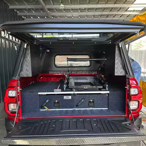 4X4 Offroad Pickup Truck Bed Heavy Duty Cargo Storage Solutions Drawer System Rear Drawers with Both