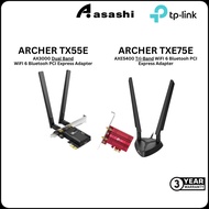 Tp-Link Archer TX55E AX3000 Dual Band / Archer TXE75E AXE5400 Tri-Band WiFI 6 Bluetooh PCI Express A
