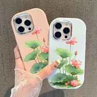 Case hp For IQOO U5x Z7i Z9 5G Z9X 5G Soft Silicon Floral Lilies Silver Chrome Lens Kesing