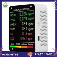 [beautybaby.ph] 6 in 1 Multifunctional Air Quality Tester LCD Display Home Indoor Office Wall Mounte