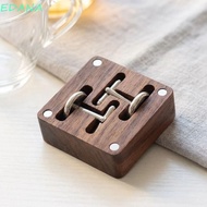 EDANA Walnut Cufflink Box, Magnetic Closure Flip‑top Cufflink Organizer, Gift for Him Personalized E