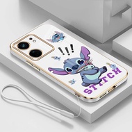 Xiaomi 13T Pro 13T 12T Pro xiaomi11T Pro Feared Stitch Casing Soft Phone Case Monster Cartoon Square Edges Plating Cover