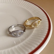 Fashion Simple Zircon Pig Nose Ring Open Ring