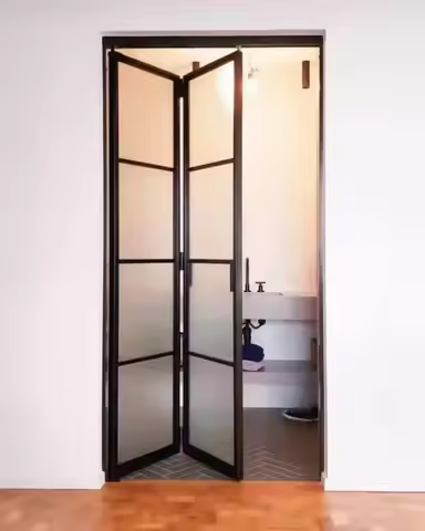 Sliding Folding Door Modern Waterproof Glass Bifold Door for House Thermal Break Aluminum Accordion