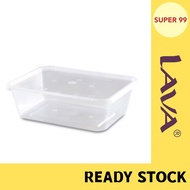 LAVA Rectangular Disposable Plastic Food Container / Kotak Durian (750ml x 10pcs) LV-A750