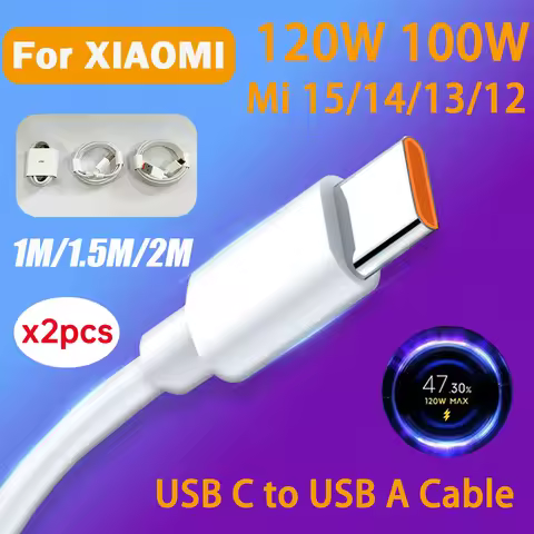 Usb Type C Cable For Xiaomi 120W 90W 67W Hyper Turbo Charger Cables For Mi 17 15 14 13 T Pro Poco F7