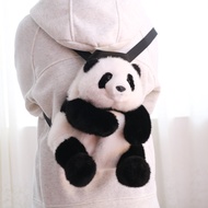 Panda Flower Simulation Plush Doll Backpack Chengdu Panda Base Same Style Doll Bag Souvenir