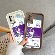 Cartoon Cute Plane Ticket Kuromi Phone Casing For OPPO Reno 2Z 2F / Reno5 5K / Reno6 / Reno7 / Reno8