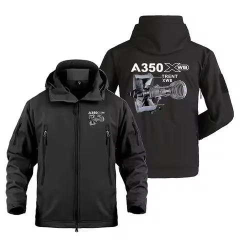A350 Trent Xwb Engine Aviation Pilots Outdoor Military Men's Tactical Shark Skin Fleece Warm SoftShe
