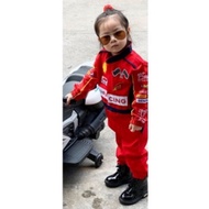 Children's Car Hard Set Male And Female Rider Career Racing Suit