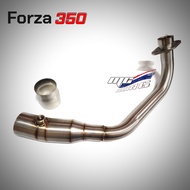 คอท่อForza-350 ใส่ปลายเดิม คอท่อHonda Forza-350สแตนเลสแท้ เชื่อมกับปลายเดิม
