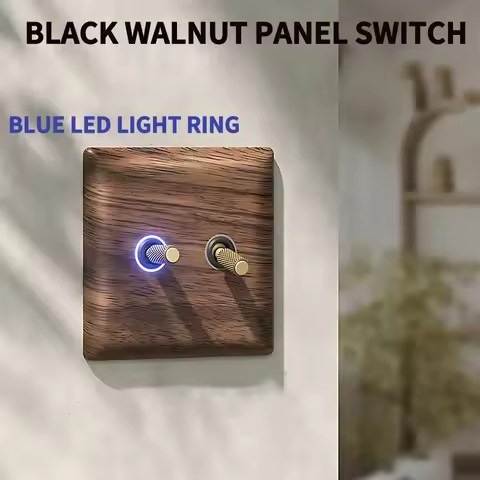 Wood Wall Panel Switch Socket ,Eu Ru Fr Standard Electrical Outlett, Vintage Wooden Embedded Power O