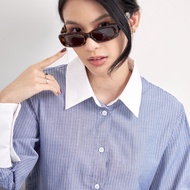 Moonland White Collar Crop Shirt