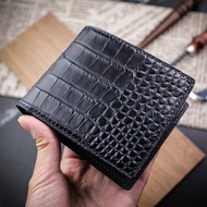 【皮夾、銀包、錢包、短夾】美洲鱷魚皮  刻字 圖案 Mister手作
