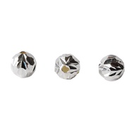 Ag925 S925 Sterling Silver Car Flower Faceted Beads DIY Necklace Bracelet Round Beads Spacer Beads L