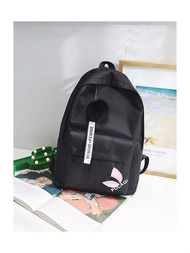 New Street Trend Leaves Printed Canvas Casual Shoulder Bag Oxford Cloth Large-capacity Travel Backpack Male And Female Guess Bag