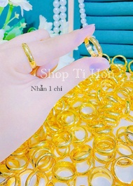 Nhẫn trơn 1c2c3c xi vàng 24 mẫu mới về ( nhẫn có khắc kí hiệu và số chỉ )