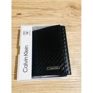 🇺🇸Calvin Klein/Trifold Leather Wallet/RFID Protection