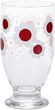 ADERIA Retro Glass with Stand with Flowers, 11.2 fl oz (335 ml), Gift Box, Made in Japan, Cup, Weddi