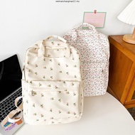 Korean Fashion Flower Pattern Bagpack Doughnut Macaroon Backpack Girls' Large Capacity Laptop Bag