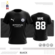 Baju Malaysia Manchester City Football Jersey Baju Bola Sepak CUSTOM NAME &amp; NUMBER MICROFIBER JERSI KASTEM MADE CETAK