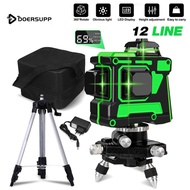 12 Lines Laser levels 3D Powerful Green Laser Beam 360 Horizontal and Vertical Cross Auto-Self-Leveling Laser Level 1M Tripod
