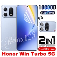For Honor Win Turbo 5G 2IN1 Front Hydrogel Film and Lens Film For Honor Win RT HONOR WIN TURBO 5G 20