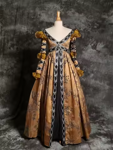 Tudor Elizabethan Queen Costume Lucrezia Borgia Dress Renaissance Royal Court Theater Reenactment Ba