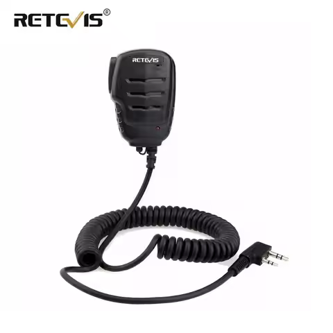 Retevis HK004 Walkie Talkie Microphone Speaker PTT Mic with 3.5mm Earpiece jack for Kenwood Baofeng 