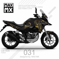 Full body decal sticker, variation of striping decal sticker with wayang motif D-N4-031