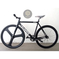TSUNAMI SMN-100 TRISPOKE Fixie | Fixed Gear Bicycle Black White