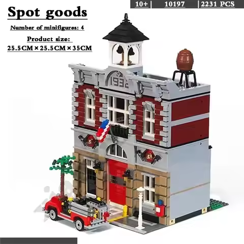 2231 PCS Fire Brigade Model Compatible 10197 15004 Building Blocks Bricks Children Sets Toys Birthda