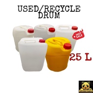 [USED/RECYCLE] HDPE Empty Drum/Jerry Can/Tong Air/ 25L
