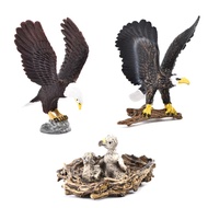 [Ready Stock] Simulation Animal Model Toy Eagle Blue Eagle White-Headed Eagle Cub Model Decoration C