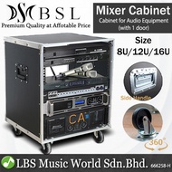 BSL 8U 12U 16U Mixer Cabinet Shelf Rack with Door for KTV Power Amplifier Audio Equipment Stage Flig