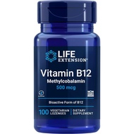 Life Extension Vitamin B12 Methylcobalamin 500mcg - 100 Lozenges Vitamin B12 Supplement For General 