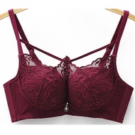 36B 80B Bra Set Red Velvet Color Lace