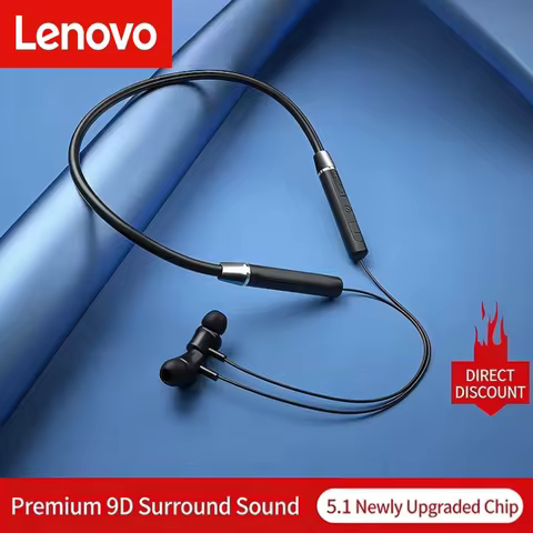 Lenovo 100% Origial HE05X Bluetooth Earphones Earphone Waterproof Earplugs HIFI Sound Magnetic Neckb