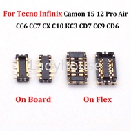 10Pcs Inner FPC Battery Flex Clip Connector For Tecno Infinix Camon 15 12 Pro Air CC6 CC7 CX C10 KC3