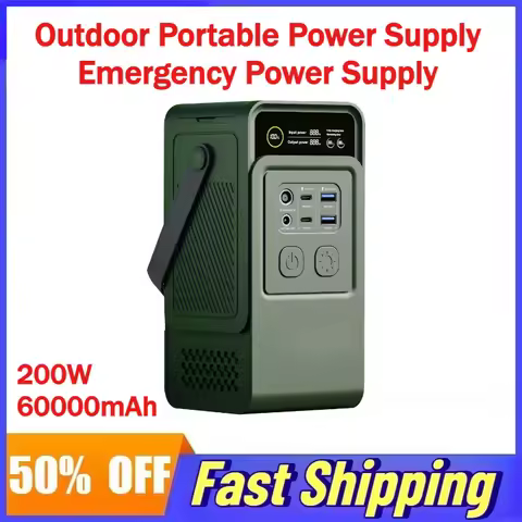 200W 60000mAh Portable Power Station PowerBank LiFePo4 Batteries Outdoor Portable Power Supply Emerg