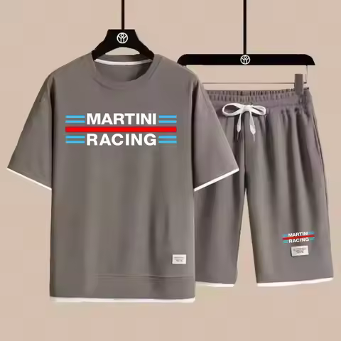 Men's sportswear set summer loose and comfortable shorts Martini racing car leisure elegant T-shirt 