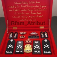 Rank Set Box Officer / Bintara Bripda Briptu bripka aipda compol irjen brigjen polri / gift souvenir