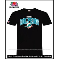 Miami Dolphins NFL Fruit of the Loom T-Shirt 100% Cotton